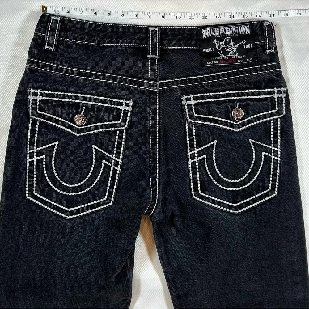 True Religion Joey Super T Jeans Flap Pocket - Thick Stitch Size 34 Mens USA